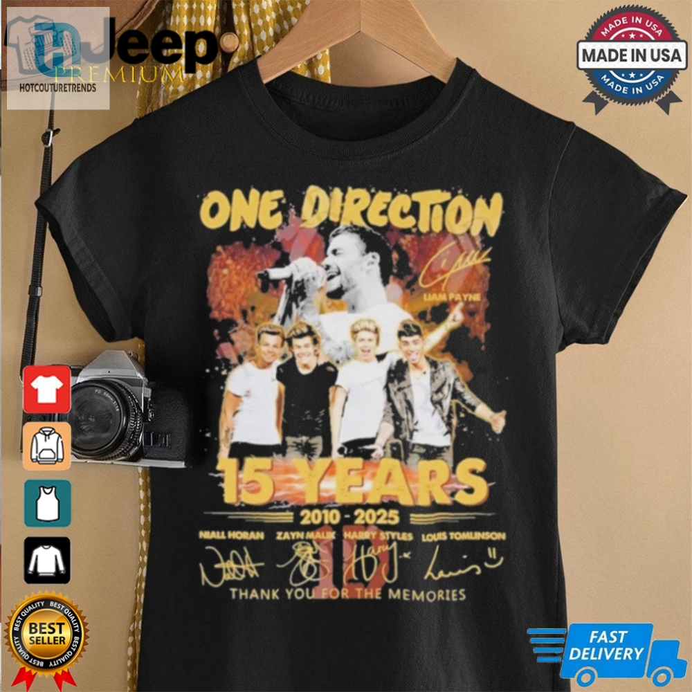 One Direction Liam Payne 15 Years 2010 2025 Thank You For The Memories T Shirt 