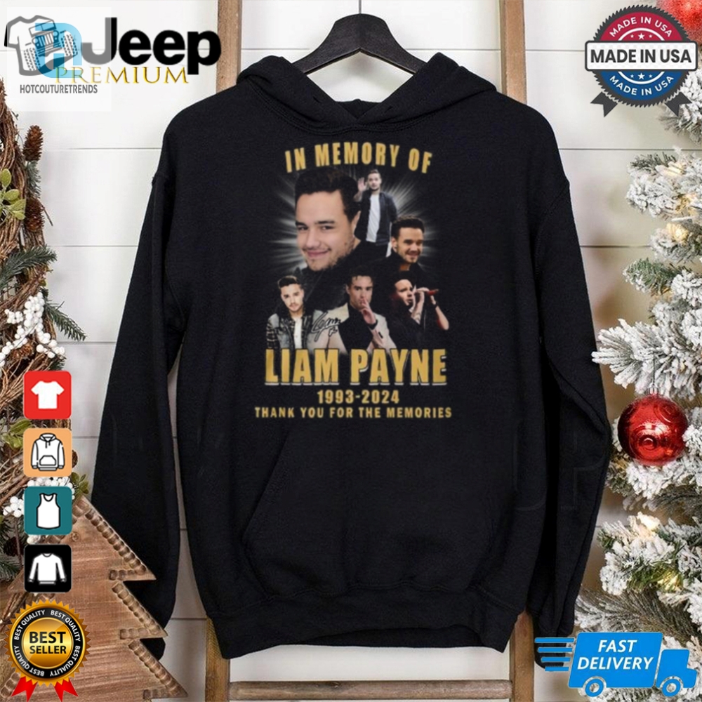 In Memory Of Liam Payne 1993 2024 Thank You For The Memories Gift For Fans T Shirt 