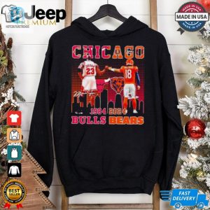 Chicago Bulls Michael Jordan And Chicago Bears Caleb Williams 1984 2024 Signatures Shirt hotcouturetrends 1 5