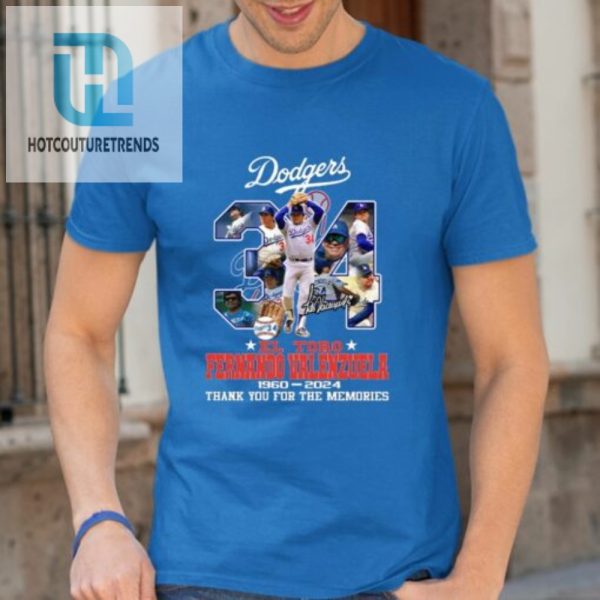 Dodgers El Toro Fernando Valenzuela 19602024 Thank You For The Memories Shirt hotcouturetrends 1