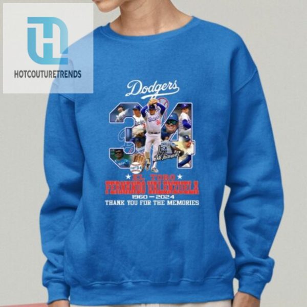 Dodgers El Toro Fernando Valenzuela 19602024 Thank You For The Memories Shirt hotcouturetrends 1 1