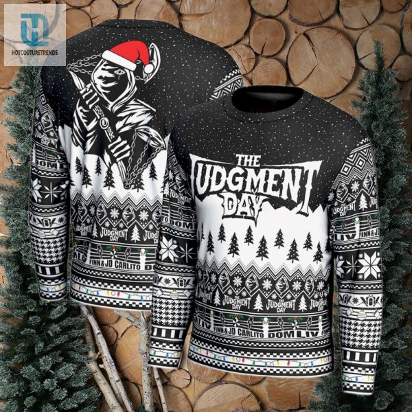 Prosphere Black The Judgment Day Holiday Sweater hotcouturetrends 1 1