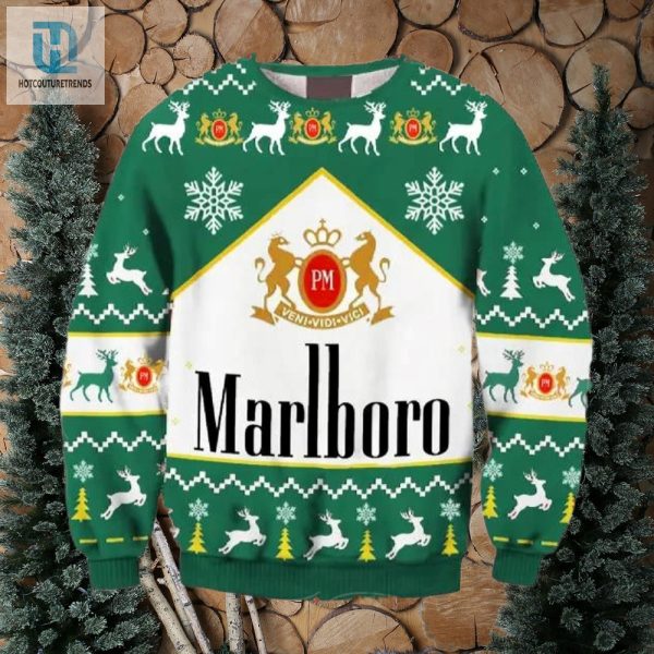 Marlboro Print Fun Ugly Christmas Sweater hotcouturetrends 1 1