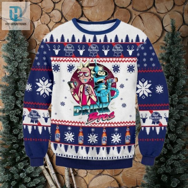 Pabst Blue Ribbon Rick And Morty Ugly Sweater hotcouturetrends 1 1