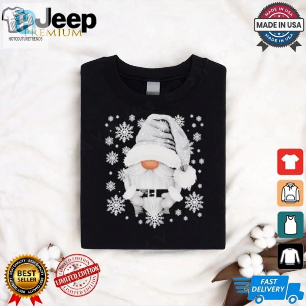 Cool Grey Santa Gnomie For Gothic And Emo With Winter Gnome Shirt hotcouturetrends 1