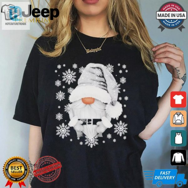 Cool Grey Santa Gnomie For Gothic And Emo With Winter Gnome Shirt hotcouturetrends 1 3