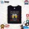 Its The Most Wonderful Time For A Beer Funny Ugly Christmas Sweater T Shirt hotcouturetrends 1