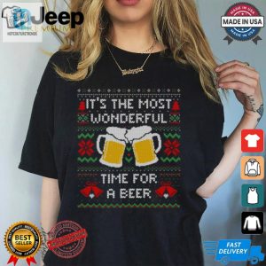 Its The Most Wonderful Time For A Beer Funny Ugly Christmas Sweater T Shirt hotcouturetrends 1 3