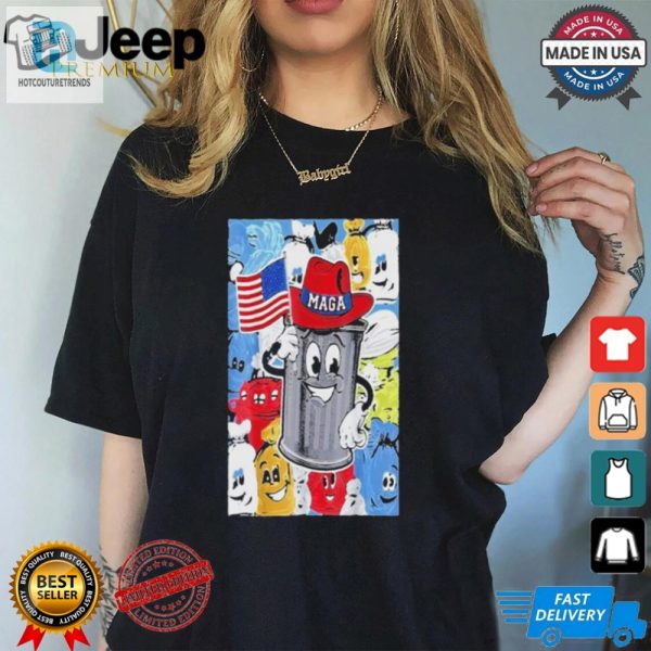 Proud Maga Garbage Trump Supporter Trash Can Cartoon Shirt hotcouturetrends 1 3