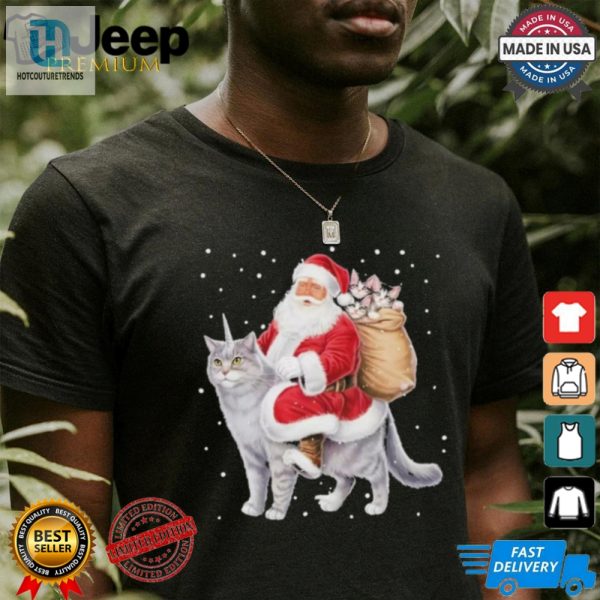 Cat Christmas Santa Cat Shirt hotcouturetrends 1 1