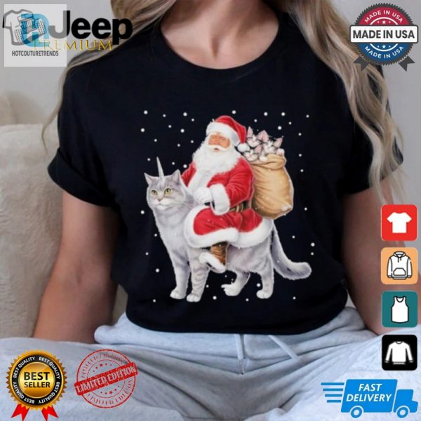 Cat Christmas Santa Cat Shirt hotcouturetrends 1 2