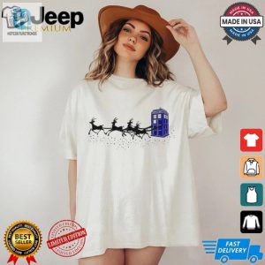 The Doctor Who Christmas Police Phone Box Flying Deer Star Shirt hotcouturetrends 1 2