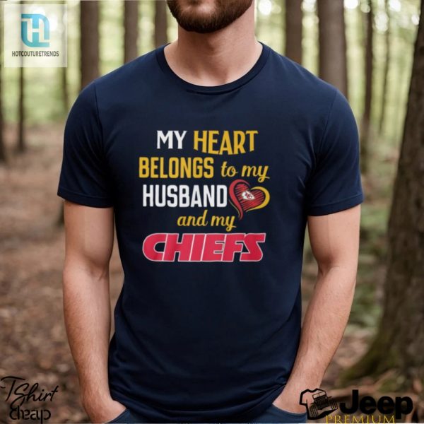 My Heart Belongs To My Husband And My Chieft Shirt hotcouturetrends 1 2