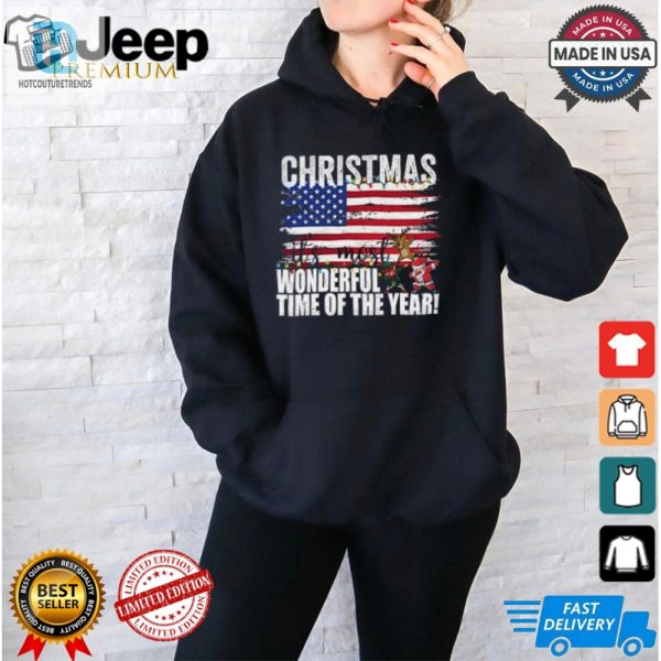 Christmas It S Most Wonderful Time Of The Year American Flag T Shirt hotcouturetrends 1 1