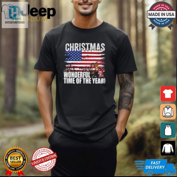 Christmas It S Most Wonderful Time Of The Year American Flag T Shirt hotcouturetrends 1 2