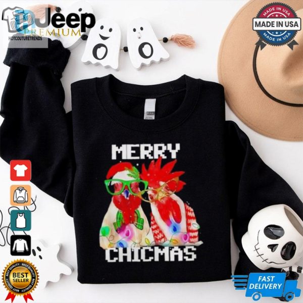 Rooster Santa Merry Chicmas Shirt hotcouturetrends 1 2