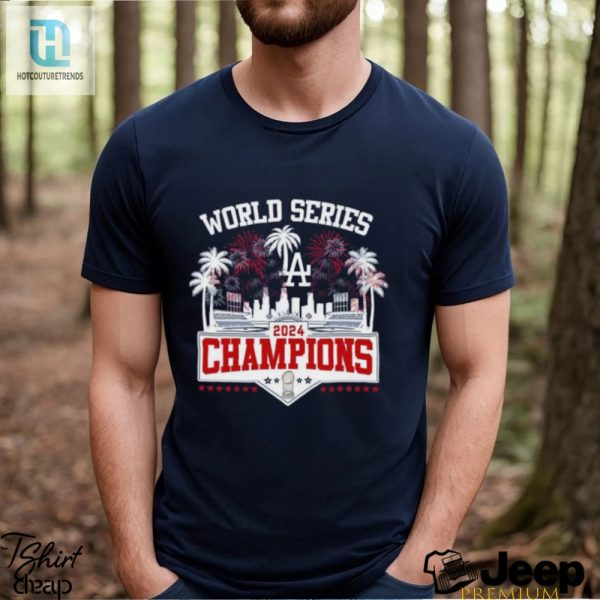 Los Angeles Dodgers 2024 Champions World Series Celebration With Fan Shirt hotcouturetrends 1 2