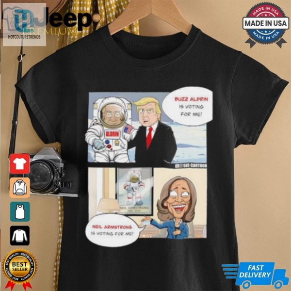 Trump Buzz Aldrin Is Voting For Me And Harris Neil Armstrong Is Voting For Me Shirt hotcouturetrends 1