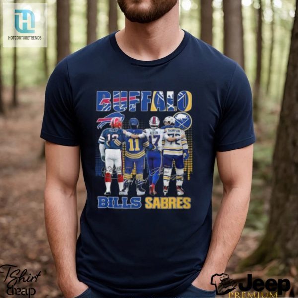 Buffalo Bills Josh Allen Jim Kelly Buffalo Sabres Gilbert Perreault Tage Thompson T Shirt hotcouturetrends 1 2