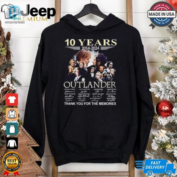 Outlander 10 Years 2014 2024 Thank You For The Memories Signatures Shirt hotcouturetrends 1 1