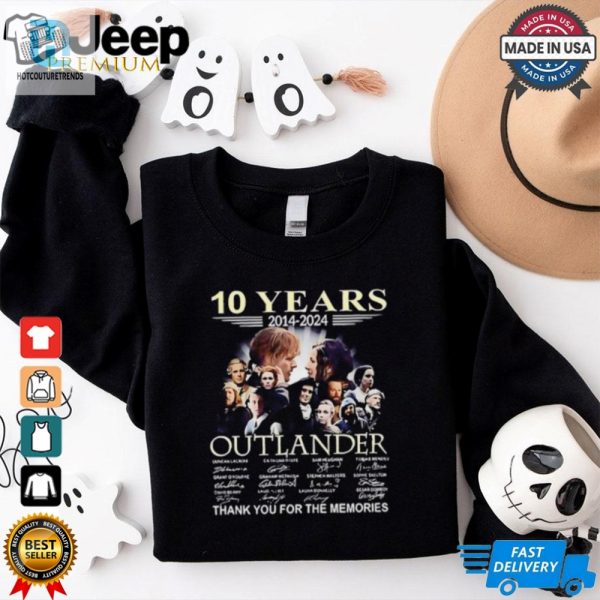 Outlander 10 Years 2014 2024 Thank You For The Memories Signatures Shirt hotcouturetrends 1 2