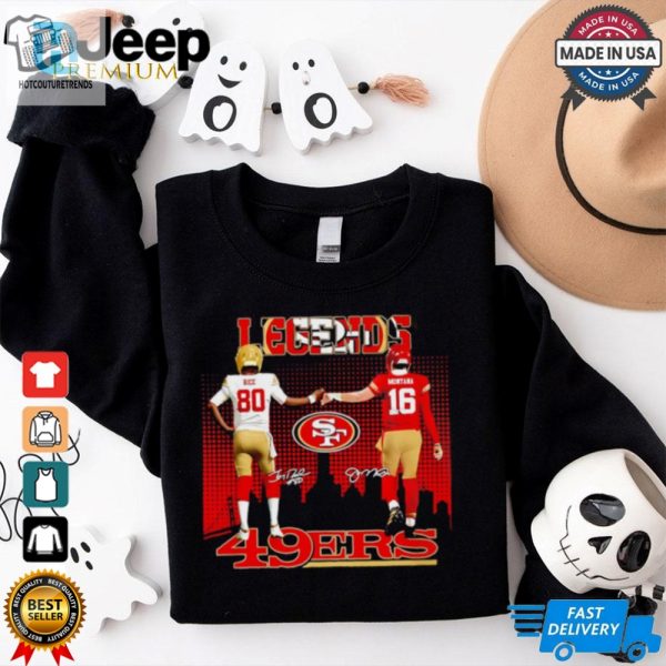 San Francisco 49Ers Rice And Montana Legends Skyline Shirt hotcouturetrends 1 2