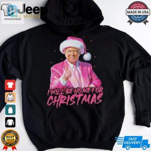 Trump Pink Santa I Will Be Home For Christmas Shirt hotcouturetrends 1 3