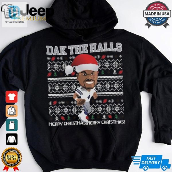 Dallas Cowboy Football Dak The Halls Merry Christmas Ugly 2024 Shirt hotcouturetrends 1 1