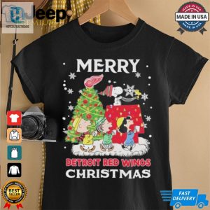 Official Detroit Red Wings Merry Snoopy Peanuts Christmas Shirt hotcouturetrends 1 2