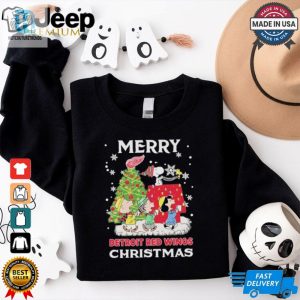 Official Detroit Red Wings Merry Snoopy Peanuts Christmas Shirt hotcouturetrends 1 3