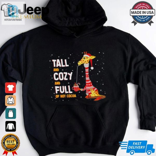 Cozy Giraffe Christmas Cocoa Christmas 2024 Shirt hotcouturetrends 1 1