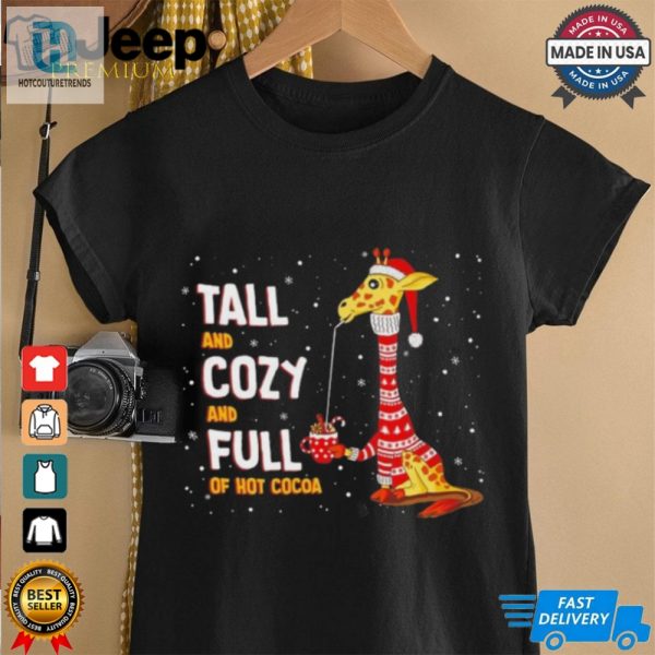 Cozy Giraffe Christmas Cocoa Christmas 2024 Shirt hotcouturetrends 1 2