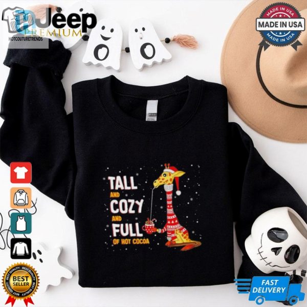 Cozy Giraffe Christmas Cocoa Christmas 2024 Shirt hotcouturetrends 1 3