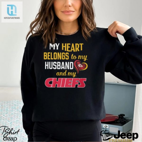 My Heart Belongs To My Husband And My Chieft Shirt hotcouturetrends 1 4