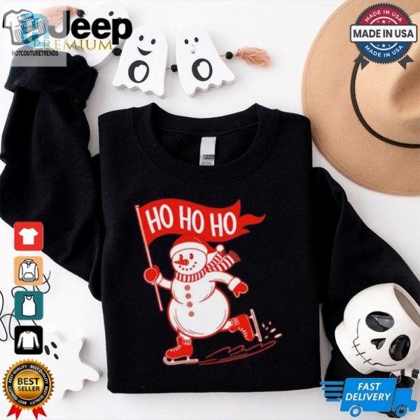 Snowman Ice Skating Christmas Shirt hotcouturetrends 1