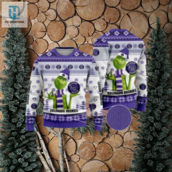 Striped Grinch Colorado Rockies Ugly Sweater Purple Edition hotcouturetrends 1