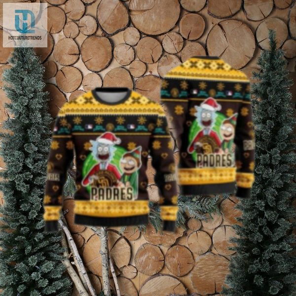 San Diego Padres Ugly Sweater Rick And Morty Holiday Theme hotcouturetrends 1