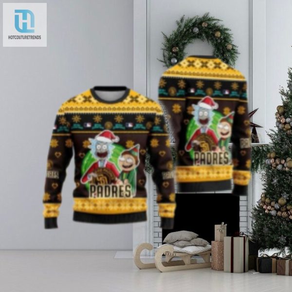 San Diego Padres Ugly Sweater Rick And Morty Holiday Theme hotcouturetrends 1 1