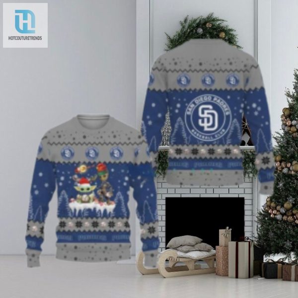 San Diego Padres Ugly Sweater Baby Yoda And Groot Holiday Theme hotcouturetrends 1 1