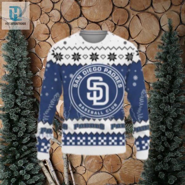 San Diego Padres Ugly Christmas Sweater Snowflake Pattern hotcouturetrends 1