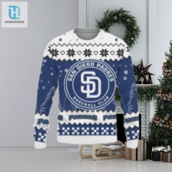 San Diego Padres Ugly Christmas Sweater Snowflake Pattern hotcouturetrends 1 1