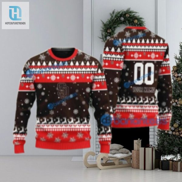 San Diego Padres Ugly Christmas Sweater Red And Reindeer Design hotcouturetrends 1 1