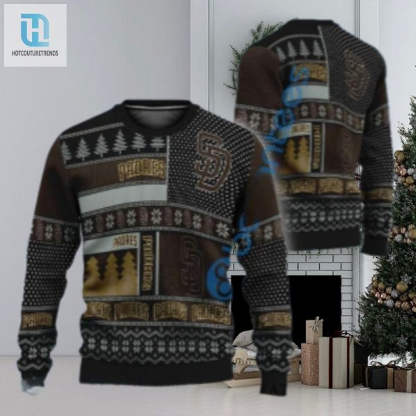 San Diego Padres Patchwork Christmas Sweater Festive Design hotcouturetrends 1 1