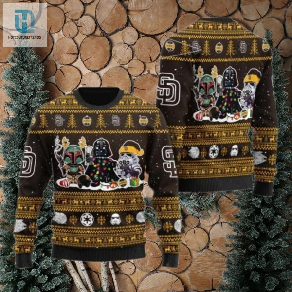 San Diego Padres Christmas Sweater Star Wars Characters Theme hotcouturetrends 1