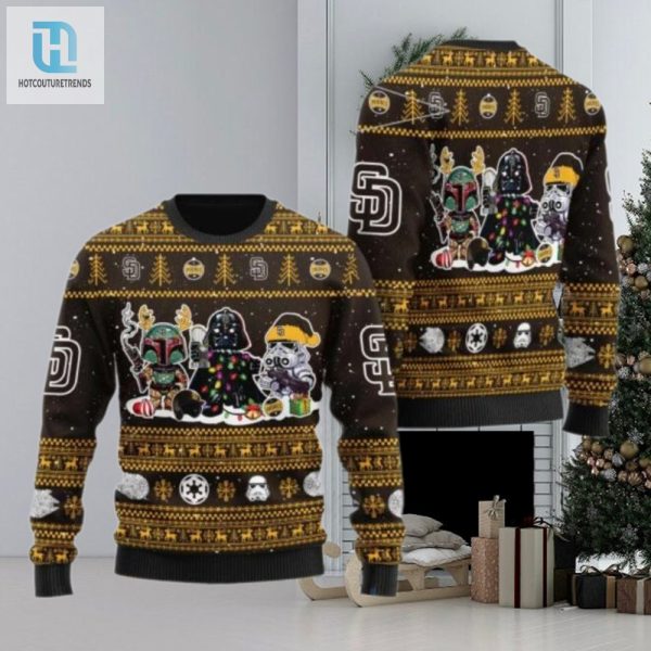 San Diego Padres Christmas Sweater Star Wars Characters Theme hotcouturetrends 1 1