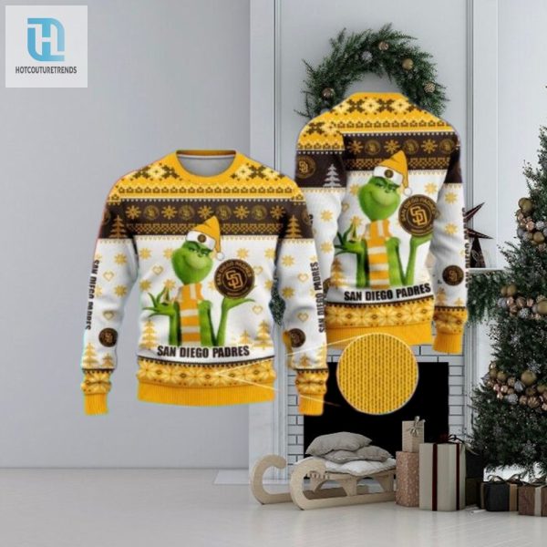 San Diego Padres Christmas Sweater Grinch Yellow Festive Design hotcouturetrends 1 1