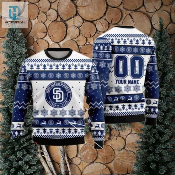 San Diego Padres Christmas Sweater Customizable Name Design hotcouturetrends 1