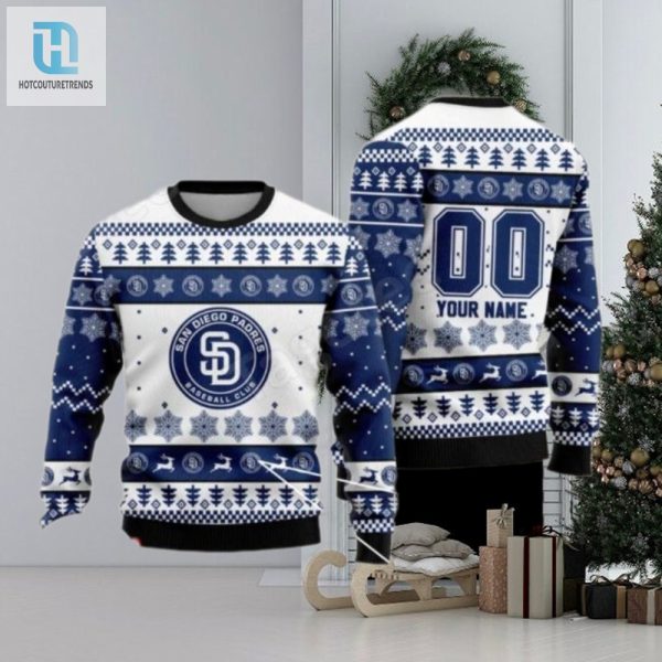 San Diego Padres Christmas Sweater Customizable Name Design hotcouturetrends 1 1