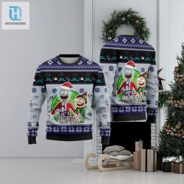 Rick And Morty Christmas Colorado Rockies Ugly Sweater hotcouturetrends 1 1