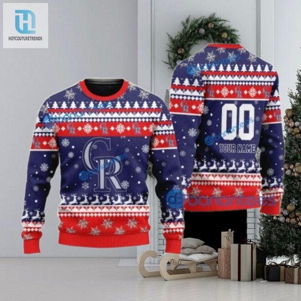 Red And Blue Snowflake Colorado Rockies Ugly Sweater Custom Name hotcouturetrends 1 1